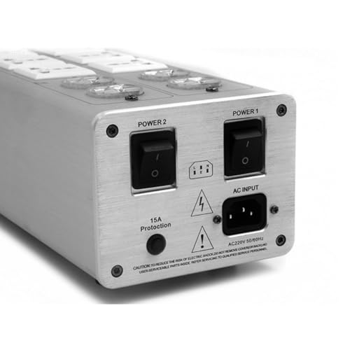 Image of 3000W 15A 100-240V AC8.8 Advanced Audio Power Purifier Filter AC Power Socket Video Noise Eliminator /Line Conditioner /Whole Entertainment System Protection Silver