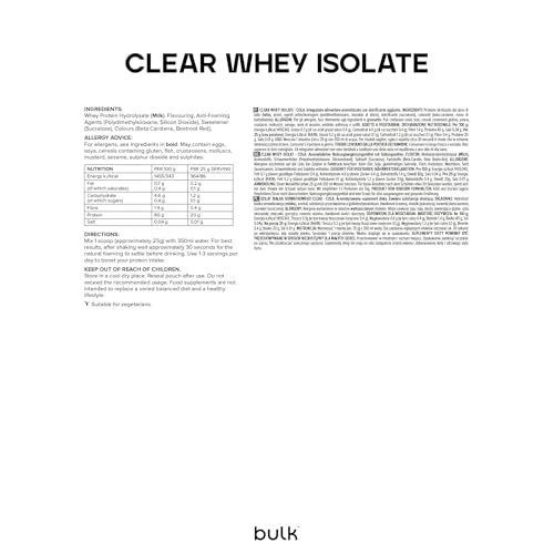 Clear Whey Isolate Coca Bulk : Boisson Rafraîchissante Après Effort - 5