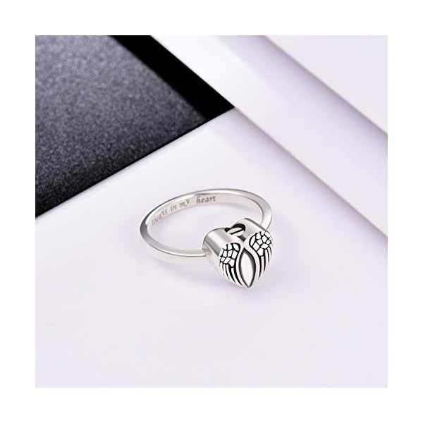 BEILIN-Sterling-Silver-Rose-Flower-Angel-Wings-Tree-of-Life-Urn-Ring-Hold-Loved-Ones-Ashes-Always-in-my-heart-Keepsake-Memorial-Jewelry-Cremation-Rings-for-women BEILIN Sterling Silver Urn Ring for ashes Keepsake Memorial Loved Ones Jewelry Cremation Rings (Angel Wings Urn Ring, 9)