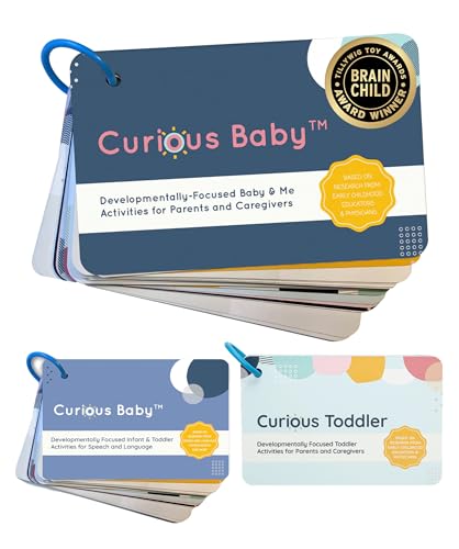 Image of Curious Baby™, Toddler, and Speech Development Cards. Award Winning 40+ Activities for Baby & Me, Activity at Home, Speech and Language Development
