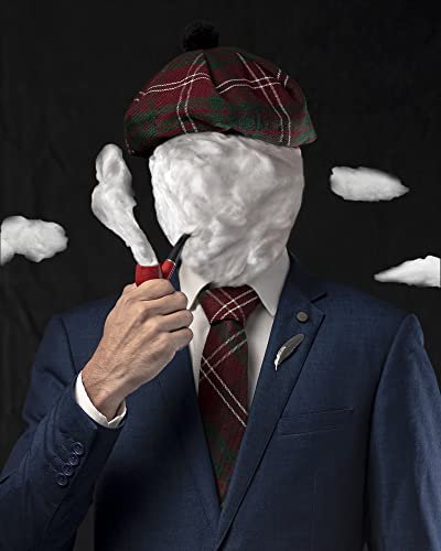 Image of Scottish Tam O' Shanter Hat Tartan Bonnet Pom Pom Wool Flat Cap One Size