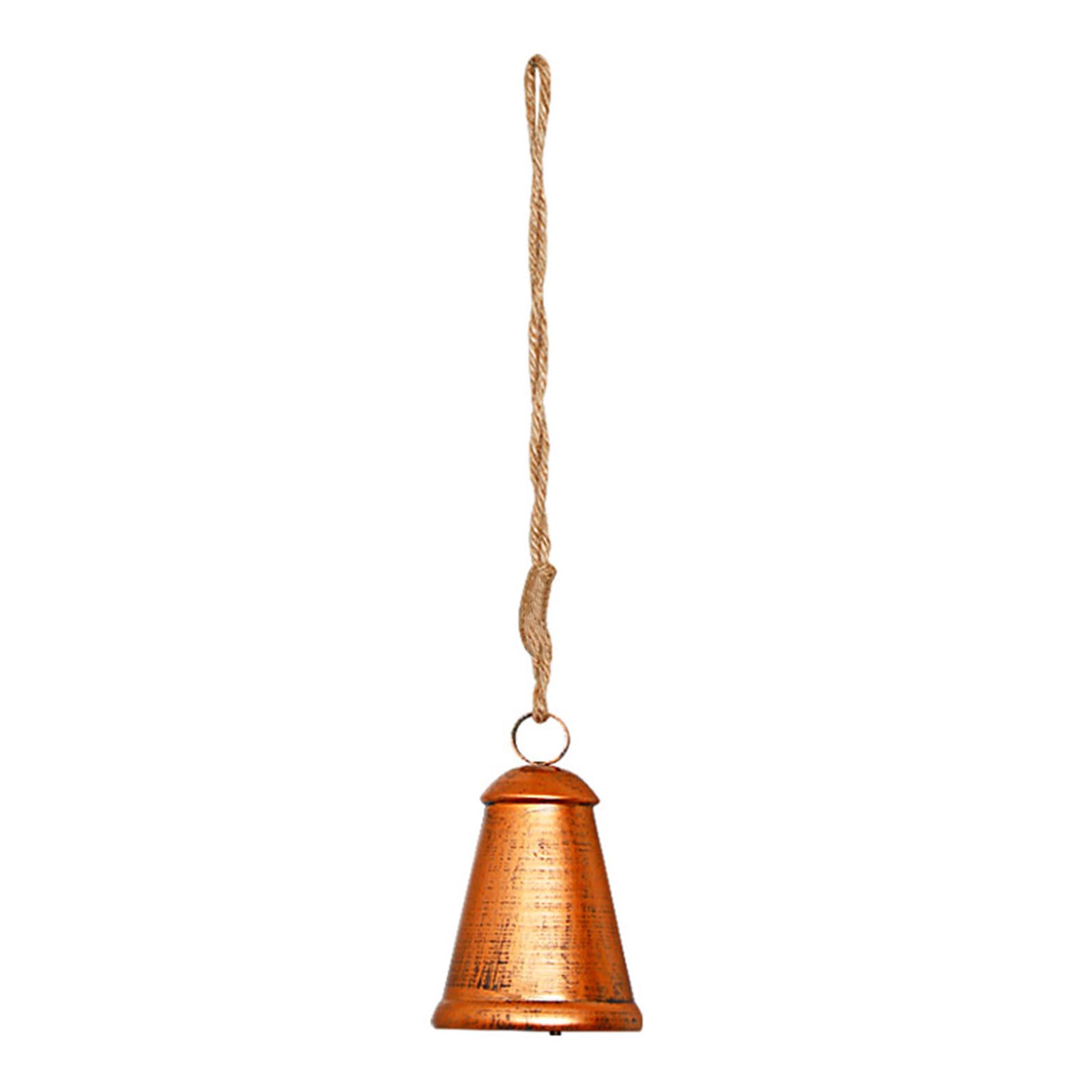 HZBB Decorative Bells Metal Cowbells Christmas Decoration Wreaths Bells on Rope Vintage with Rope