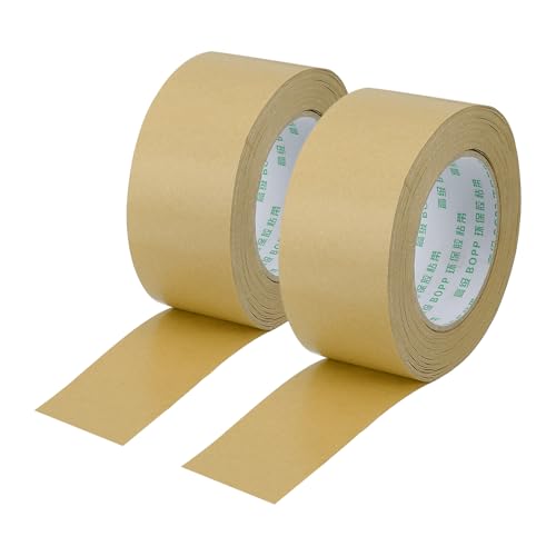 PATIKIL 2.2' X 55 Yardas Cinta De Embalaje Marrón 2 Rollos Cinta Kraft Resistente Cinta Engomada De Papel Para Sellado De Cajas De Cartón Envíos Mudanzas Enmascarado