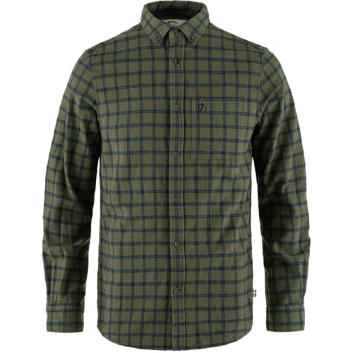 Fjällräven 82979-625-534 Övik Flannel Shirt M/Övik Flannel Koszula M Męska Laurel Green-Indigo niebieski Rozmiar M, Laurel Green-indigo Niebieski, M