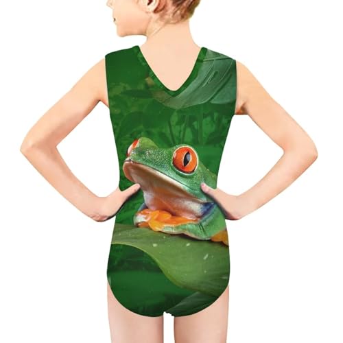 Image of Girls Fashion Print One Piece Swimsuit Bathing Suit Gymnastic Leotard for Kids, 5-14 Years