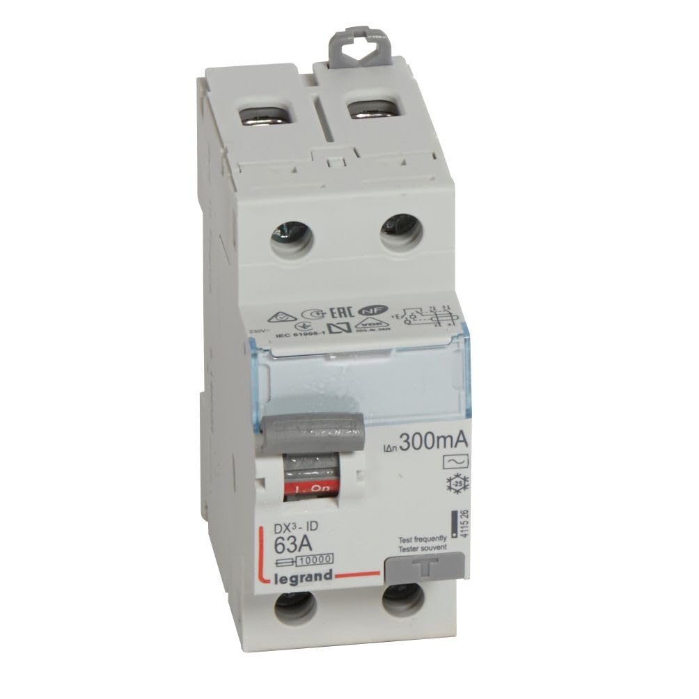 Interrupteur différentiel 2P 230V~ 63A type AC 300mA - 2 modules