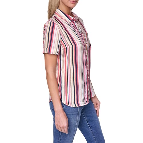 Image of Nautica Women's Button Front Short Sleeve Camp Shirt