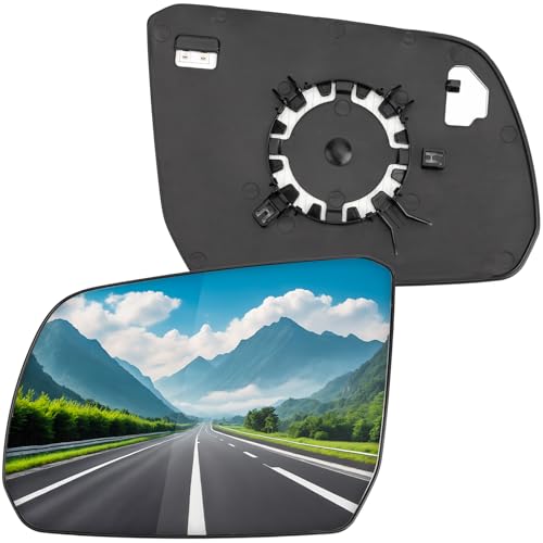 LOIYLLEN Driver Side Mirror Replacement for Ford Everest 2022 2023 2024 - Left Side Mirror Glass, Rear View Mirrors Glass with Power Heated