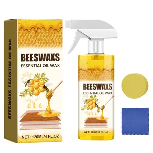 Quatrel Beeswax Wood Polish Spray,Beeswax Essential Oil Wax,Bee S Wax Polish And Cleaner,Natural Wood Polish Spray For Living Rooms,Kitchens,Wood Furniture Floors (1PCS)