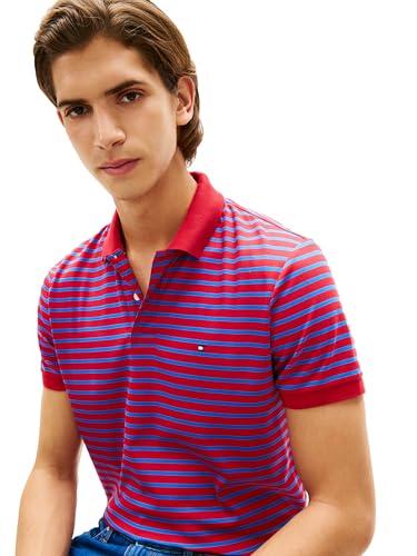 Image of Tommy Hilfiger Mens Short Sleeve Casual Polo Shirts in Regular Fit with Liquid Cotton