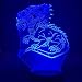 Produktbild LED Nachtlicht Lampe Chinese Dragon Hübsches Geschenk für Kinder Multicolor Magical Dragon 3D Lampe für die Dekoration
