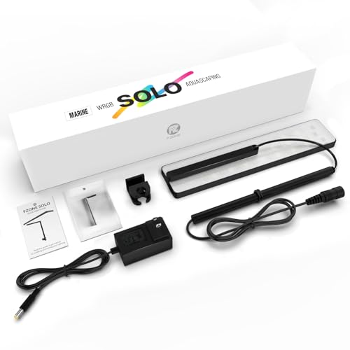 Image of FZONE Solo Series Nano LED Aquarium Marine Reef Light, Smart App-Controlled and Dimmable, for Rimmless Saltwater and Reef Coral Tanks