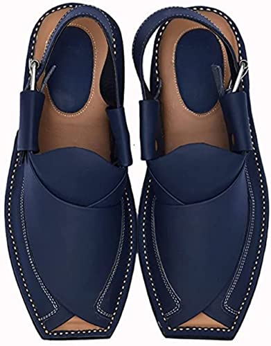 Men's Peshawari Chappal Traditional Handmade Leather Sandal Kaptan Chappal - Flip Flop Double Sole Casual Comfort Shoes3
