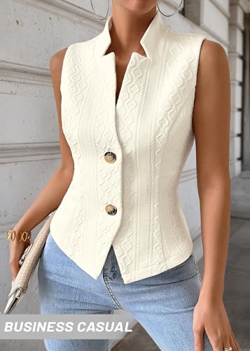 Mina Self Women's 2025 Fall Sleeveless Sweater Vest Top - Knit Stretchy Lightweight Fahion Casual Office Slim Fully Lined3