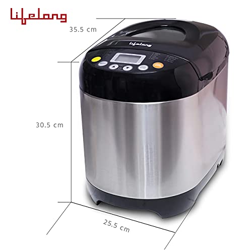 (Renewed) Lifelong Atta and Bread Maker for Home 550 Watt 19 Pre-Set Menu with Adjustable Crust Control, 3 Crust Colours… - Image 5