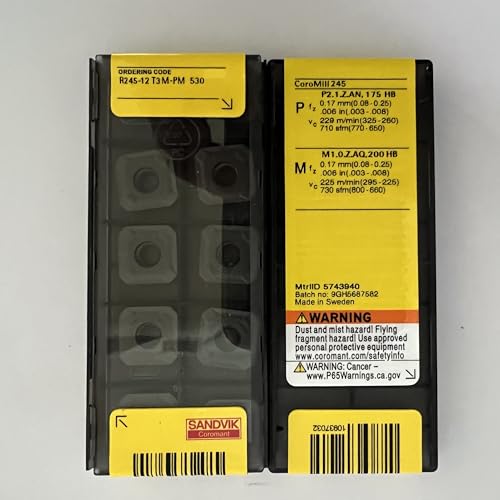 Insert R245-12T3M-PM 4330 pour éviter l'usure prématurée lors du fraisage de métaux