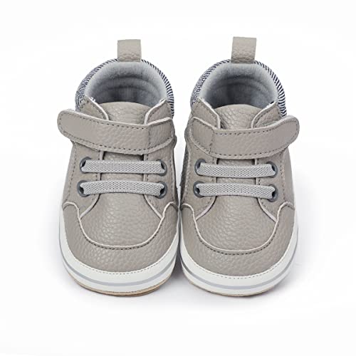 Image of E-FAK Baby Shoes Boys Girls Infant Sneakers Non-Slip Rubber Sole Toddler Crib First Walker Shoes