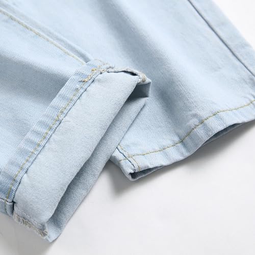 Casual Straight Leg Jeans for Men Slim Fit Distressed Denim Pant (Available in Big & Tall)2