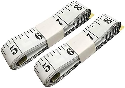 SumVibe 79 Inches/200cm Soft Tape Measure,Pocket Measuring Tape for Body Sewing Tailor Cloth Measurement,White 2-Pack