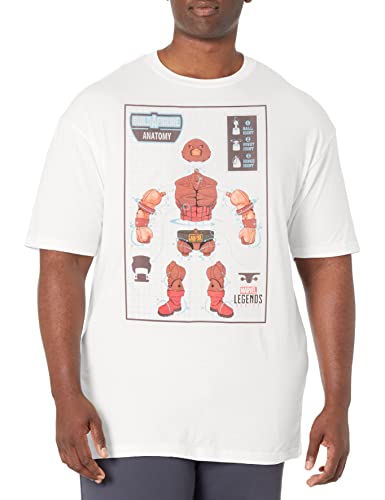 T-shirt Marvel Blanc Grande Taille Tall : Coupe Longue Confortable