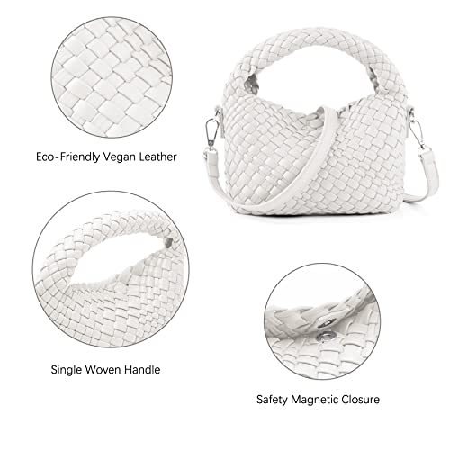Woven Purse For Women, Small Crossbody Tote Bag with Detachable Shoulder Strap, Girls Top Handle Handbag3