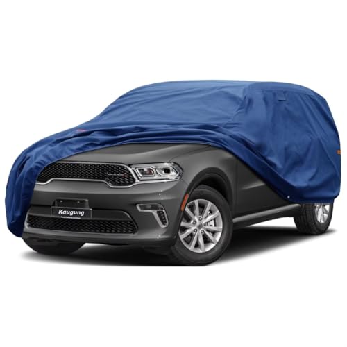 Image of Kaugung Heavy Duty SUV Cover Custom Fit for Dodge Nitro (2006-2013),SUV Car Cover Waterproof All Weather with Anti-Theft Lock,Sun, Rain, Dust & Snow Protection.(USA Warehouse,Within 3-7 Days)