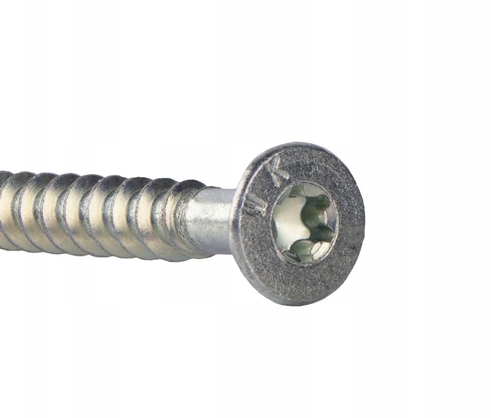 KLIMAS WKFS - Tornillos de cabeza avellanada (50 unidades, 10 x 550 mm), color blanco