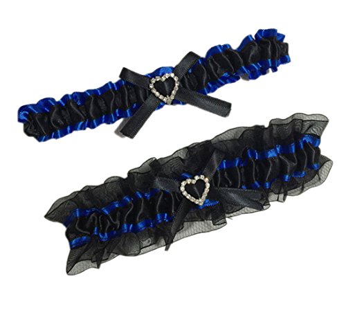 Ymacy Wedding Bridal Legs Garter Set Bridal Garters Lace Belt with Beads Royal
