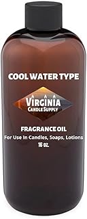 Cool Water Fragrance Oil (Our Version of The Brand Name) (16 oz Bottle) for Candle Making, Soap Making, Tart Making, Room Sprays, Lotions, Car Fresheners, Slime, Bath Bombs, Warmers…