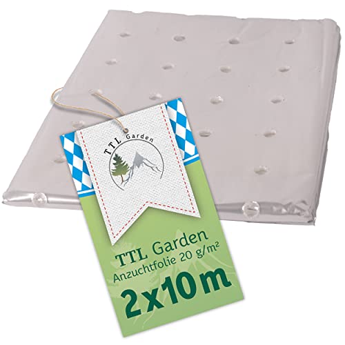 TTL Garden 10x2m PE Frühbeetfolie gelocht 20g/m² - transparente...