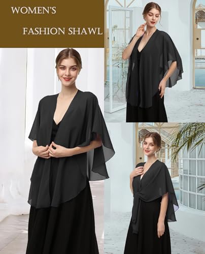 Shawls and Wraps for Evening Dresses Sheer Chiffon Women Elegant Soft Silky Scarf Scarve Wedding Bridal Stole3