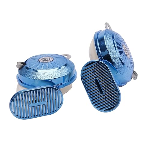 FARBIN Car Horns Super Loud Variable Sound Horn 3 Sound Train Horn 130db High Low Tone Trucks Boat Train Motorcycle Horn with Wiring Kit 12V (Blue) - Thumbnail 7