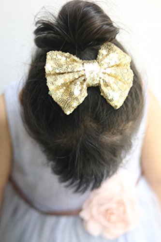 Missgrace Hot Gold Hair Bow.hair Bows, Hair Clips,Girls Hair Bows.hair Bows #TOP3