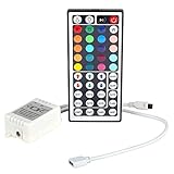 SUPERNIGHT RGB Supernight 12V-Controller IR-Fernbedienung und RGB-Controller Einstellbarer Intensitätsregler für 5050 und 3528 RGB