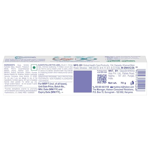 Sensodyne Pronamel Enamel Protection Toothpaste 70g | Daily Protection | Tooth paste for Cavity Protection & Fresh Breath | Dentist Recommended Brand | SLS Free product image 3