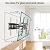 MOUNTUP Full Motion TV Wall Mount for Most 42-82 inch TVs, Wall Mount Bracket with Articulating Swivel and Tilt, TV Mount Max VESA 600x400mm, Holds up to 100lbs Fits 16" Stud