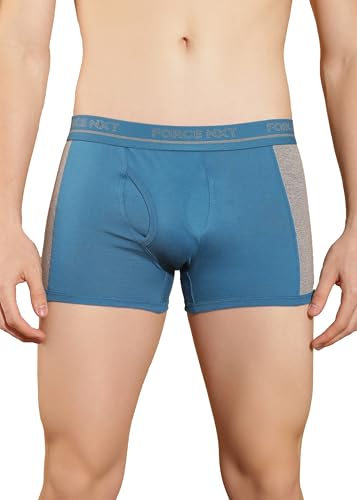 Force NXT Men's Super Combed Cotton Regular Solid Trunk | Soft Men Innerwear | Best Underwear for Men | Durable Men's Pack of 1| Actual Color May Vary
