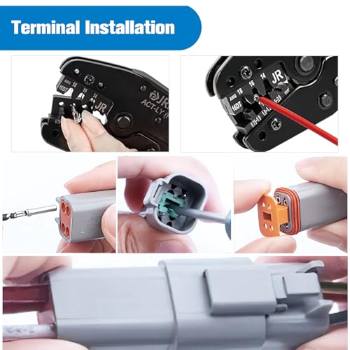 Image of Nilight 50 Sets 2 3 4 6 8 12PIN DT Connector Kit 16 Stamped Formed Contact