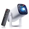 SOOMFON Mini Projector 1080P Support - Portable Small Video Movie Projector Bluetooth 5.1 Auto Keystone Electric Focus for Bedroom/Wall/Home/Outdoor/iPhone/Android/TV Stick