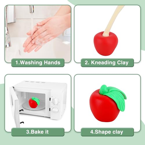 Polymer Clay - 46 Colors 1.28Kg/2.80LB Nontoxic Oven Bake Polymer Clay Blocks Set,Modelling Clay DIY Craft Kits,Best Christmas and Birthday Gifts for Kids