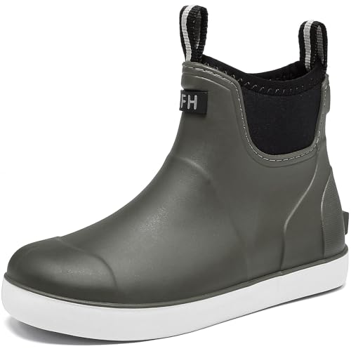 CKWLXQY Kids Deck Boots Boys Rain Boots Girls Rubber Ankle Boots Water Shoes, Non-slip Waterproof Outdoor Fishing Shoes for Childs School Play Footwear