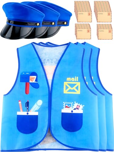 Set de disfraces de cartero para niños 36 piezas miniatura 1