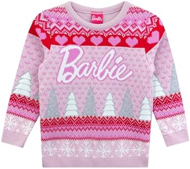 Barbie Christmas Jumper | Girls Christmas Sweater | Christmas Sweatshirts for Girls | Official Merchandise