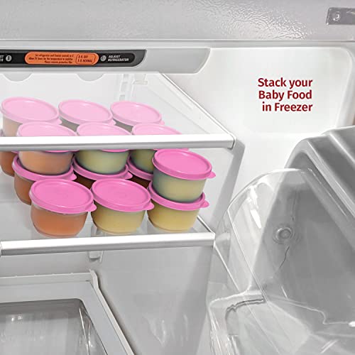 Image of Signoraware Mini Fresh BPA Free Plastic Containers (130ml x 8 | Set of 8 | Pink)