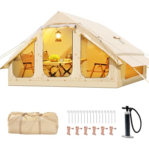 Carpa Inflable para Camping 4 Personas con Bomba Manual miniatura 1