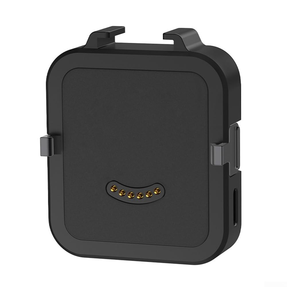 Base de carga magnética de 500 mAh para Insta360 GO para cámara Ultra, estación base de carga ABS portátil con almacenamiento de energía eficiente, accesorio de viaje compacto para rápido (negro)