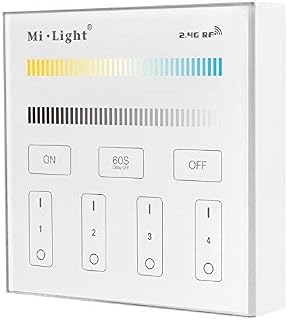 LIGHTEU®, Milight Miboxer DC3V Smart Panel Remote Control 4 Zones 2.4GHz RF Color Temperature and Brightness B2