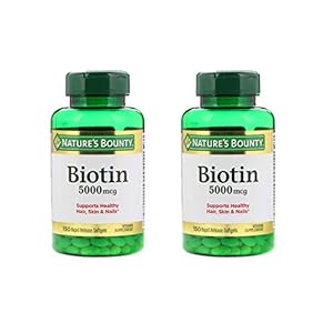 Set of 2 Nature’s Bounty® Biotin 5000 mcg, 150 Softgels