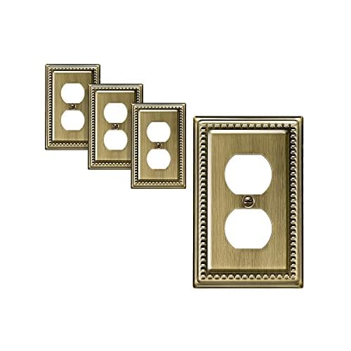 DEWENWILS Decorative Light Switch Cover, Metal Toggle Light Switch Wall Plates, Aged Bronze Outlet Covers for Home, Office 1 Toggle 4PK Aged Bronze