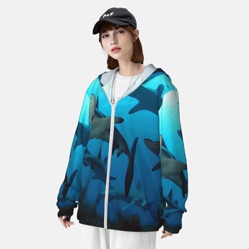 Chaqueta para hombre con protección solar UPF 50+, manga larga y capucha, color negro miniatura 4